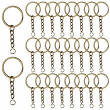Kit de 56 piezas para hacer llaveros (28 llaveros y 28 argollas abiertas) para cordones de llavero, colgantes de bolso, manualidades DIY, joyería y elaboración de regalos. - Cadena de apertura - Ver 11