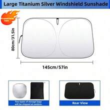 Aesthetic Portable Universal Car Windshield Sunshade , Efficient Sun Protection, Foldable Windshield Sunshade, Suitable For Most Vehicles, Easy To Store, Heat Insulation, Car Accessories Interior, Windshield Sun Shade - Multiple Styles - View 23