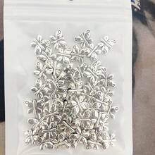 100顆/50顆/30顆/20顆 蝴蝶形合金隔珠，直孔散珠，適用於DIY手工手鍊、項鍊、鑰匙圈、耳環、手工藝製作 - 古銀色 - 查看 8