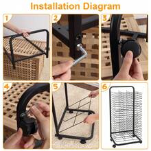 Art Drying Rack For Classroom,Paint Drying Rack On Wheels With 25 Removable Shelves,Study Metal Art Storage Rack For Art Studios,Schools Mobile Paint Drying Rack Canvas Rack Art Storage Painting - 25-shelf - View 6