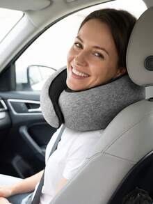Travel Neck Pillows For Airplanes, Sleeping Essentials For Long Haul Flights, 360° Head Support, Car And Airplane Kit With Mesh Bag (Adult, Grey) - 彩色 - 查看 2