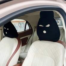 Creative Black & White Headrest Protective Cover, Decorative & Protective, Novel Appearance Instantly Brightens Interior, Skin-Friendly Soft Material Fits Headrest Without Shifting, Tool-Free Non-Damaging Installation, Universal For Most Household Vehicles, High Value-For-Money Interior Modification Accessory - Kidnapper's Chair Cover - View 2