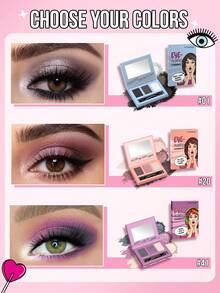 MISSLYN 1件裝 EYE-Mazing 三色眼影盤，附鏡子與刷具，啞光閃亮細緻亮片柔滑質地，適合敏感肌，高顯色冬季 Y2K 時尚風格，生日、情人節、新年派對禮物 - 20 OH BOY I'M YOUR HERO! - 查看 6