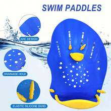 Paletas de natación, correa de silicona ajustable unisex, adecuadas para natación, deportes acuáticos y entrenamiento físico. Paletas de natación - Entrenamiento profesional y paletas de natación personales, diseño ergonómico con superficie de paleta de malla, artículos esenciales de playa, accesorios de playa, flotador de piscina - Multicolor - Ver 9