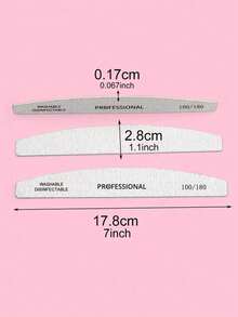 5pcs 100/180 Grit Sandpaper Nail Buffing Strips, Professional Gel Nail Polish Manicure Tool, Fragrance-Free, Suitable For Toenails And Foot Cleaning, Back To School, Manicure, Nail Tools - A - View 6