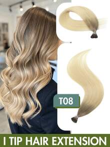Luxury Pre-Bonded I-Tip Human Hair Extensions, Micro Ring Technology, 12"-24" Length, Natural Black Elegant Straight Hair, Suitable For All Hair Types And Skin Tones, Easy To Apply, Damage-Free Real Hair Extensions - Multicolor - View 47