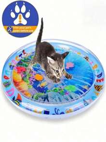 Upgraded Thickened Anti-Slip Cat Water Play Mat, Indoor Cooling Cat Water Mat, Interactive Cat Toy, Let Cats Play Independently - Multicolor - View 13