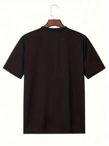 Nueva camiseta casual de verano para hombre, de manga corta y cuello redondo, con estampado de elefante de Oakland, adecuada para actividades al aire libre, camiseta estampada de verano para - Negro - Ver 2