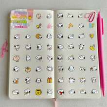 SNOOPY 1套/100張可愛史努比卡通貼紙系列設計，適合Ins DIY裝飾，透明防水貼紙，適用於學生鉛筆盒、計畫本、手機殼和筆記型電腦 - 彩色 - 查看 2
