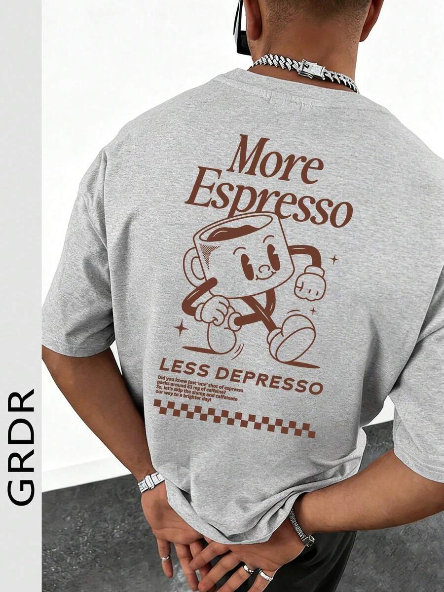 Men T-Shirts - 灰色 - 查看 1