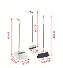 3-In-1 Set Of Broom, Dustpan And Floor Brush - Off-white - View 1