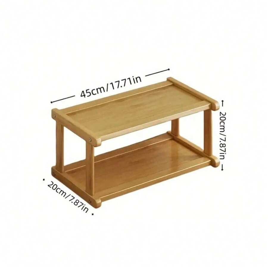 NEW Wooden Multi-Tier Desktop Storage Rack, Organizer Rack, Large Capacity Spice Rack UK - VJP0201-a - View 1
