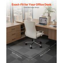 Chair Mat With Lip, 36 X 48-Inch Office Chair Mat For Low Pile Carpeted Floors, Clear Floor Protector Rug With Studded, Non-Slip & Easy To Clean, Smooth Glide Under Desk Rug For Home Office - 36 X 48-inch, PET - View 2