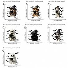 1pc Halloween Theme Ghost Bat Black Cat Creative Car Sticker, Easy To Apply And Not Easy To Fall Off, Covers Flaws And Prevents Scratches, Suitable For Cars, Fuel Tank Covers, Smooth Surfaces, Halloween Decoration Decal - Fuel Tank Sticker - View 3