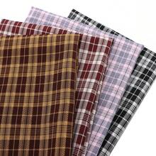 1片復古格紋布料 19.68x59英吋 (50X150cm)，100%聚酯纖維布料製，適用於拼布被、DIY手工藝項目、禮物包裝、包袋製作、枕套，DIY手工縫製預裁布料拼布手工藝供應商 - 預設 - 查看 1