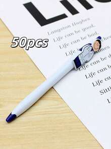 1/7/20/50pcs Custom Creative Ballpoint Pens, Doctor And Nurse Pattern Pen Clip Design, Push-Button Ballpoint Pens, Large Capacity Writing Pens, Suitable For Back To School Learning Supplies During The School Season, Customized Pens For School Event P - Multicolor - View 30