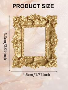 12pcs/10pcs/6pcs Set Vintage Mini Baroque Hollow Resin Photo Frame, DIY Dollhouse And Fairy Tale Scene Decoration, Mini Landscape Craft Ornament, Personalized Photo Display, Gift For Family And Friends, Jewelry Display And Nail Art DIY Accessory - Multiple Styles - View 16