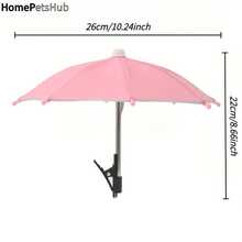 Outdoor Phone Umbrella | Planter Umbrella - Adjustable Height, Mini Umbrella With Clips For Easy Installation - A - View 9