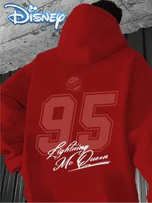 Men's Disney Cars Lightning McQueen 95 Hoodie, Casual Sweatshirt.It's The Perfect Choice For A Versatile, Casual Holiday Gift.Fathers Day Gifts. - Red - View 1