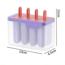 1 pieza Molde para helados, caja multi-cavidad para hacer paletas de helado caseras, molde para cubitos de hielo - Multicolor - Ver 8