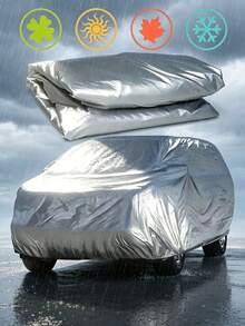 Universal Car Cover All-Weather Protection, Thickened 190T Oxford Cloth /PEVA/Waterproof Dust-Proof Sunshade Cover Suitable For Sedan SUV, 8 Sizes Available, Silver - Multicolor - View 6