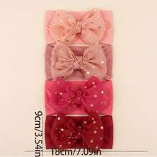 4pcs 0-4 Years Old Baby Girl Headbands, Bow Headbands Toddler Girls Spring Clothing, Baby Summer Clothing, Candy Color Ice Cream Color Headbands, Children Headbands, Children Accessories Celebration Day Anniversary Party Decoration, Children Gifts, Can Be Worn At Home Or Outdoors, Birthday Decoration, Photography Props - Multicolor - View 7