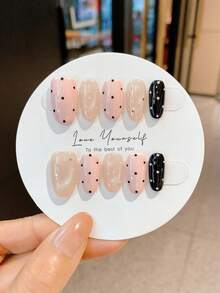 10pcs,Nails,Handmade Press On Nails,Press On Fake Nails,Handmade Nail Patch,Summer Nail Patch,Handmade Nail Patch,Medium To Long Nails,Nail Supplies,Man-Made Nail,Summer Nail Art,Nail Patch Y2K,Shining Nail Patch,Homemade Press On Nails - Multicolor - View 2