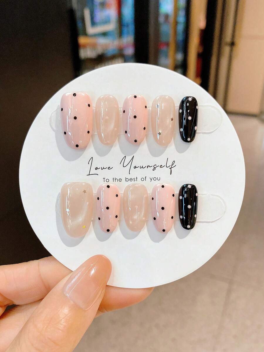 10pcs,Nails,Handmade Press On Nails,Press On Fake Nails,Handmade Nail Patch,Summer Nail Patch,Handmade Nail Patch,Medium To Long Nails,Nail Supplies,Man-Made Nail,Summer Nail Art,Nail Patch Y2K,Shining Nail Patch,Homemade Press On Nails