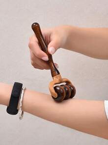 1pc/3pcs Wooden Massage Roller, Portable Manual Massage Tool For Neck, Shoulder, Waist, Head, Legs, Arms, Back And Body, Massage Handheld Massage Stick - View 3