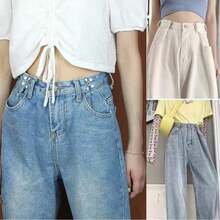 48pcs Adjustable Waist Buckle Extender Set, 8pcs/4 Styles Denim Button Pin Waist No-Sew Pants Clips (No Box) - Multicolor - View 4