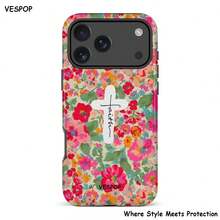 VESPOP Funda de teléfono a prueba de golpes de doble capa Y2K, diseño brillante, colores vibrantes, compatible con iPhone 17/16/15/14/13 Pro Max, Galaxy S26/S25/S24 Ultra, Pixel 10/9/8 Pro - Color mixto 1 - Ver 2