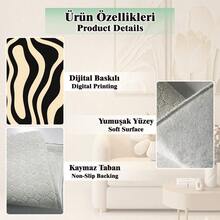 Digitally Printed Non-Slip Washable Runner And Area Rug Living Room Carpet, Modern Design | Modern, Scandinavian, Bohemian And Classic Styles | 100% Polyester - Black - View 9