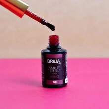 Esmalte Em Gel Brilia Nails Esmaltação Alongamento De Unha Cabine Led/Uv Nail Manicure Profissional - Vinho - Visão 3