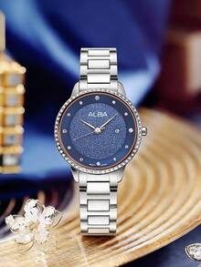 Seiko Women's Quartz Stone Watch Diamond Casual Simple Summer Watch Crystal Glass Dial - one-size - View 6