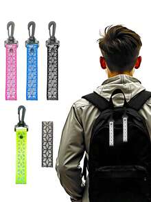 High-Visibility Running Reflective Keychains, Durable PVC Bicycle Reflective Sign Bag Charm Accessories For Night Running, Cycling, Walking, Commuting - Multicolor - View 1