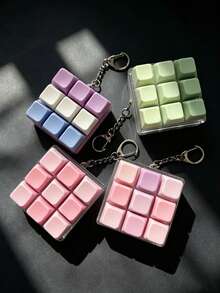 9-Key Magic Cube Pressure Relief Button Keyboard, Creative Keyboard Pendant Bag Decoration, Car Keychain, Bag Charm, Keychain Accessory, Keyboard Shaped, Adult Fingertip Keychain, Pressure Sensing Keychain, Soothing Keychain, Focus Relaxation Zipper Keychain, Keychain, Keyboard Fidget, Fidgets, Party Favours, Friendship Gifts, Gifts For Boyfriend - Multicolor - View 2