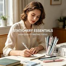 4pcs Coquette Aesthetic Gel Pens, Bow Lace & Polka Dot Pattern, 0.5mm Black Ink Retractable Pens, Cute Stationery For Journaling, Office & School Use - Sets - View 5
