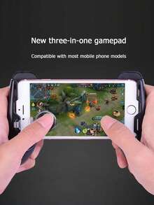 3‑In‑1 Stretchable Mobile Game Grip Holder, Universal Phone Gamepad With Removable Silicone Suction Joystick, Ergonomic Anti‑Slip Handheld Gaming Accessory, Built‑In Back Stand For Video Viewing, Passive Physical Design No Battery Needed, Fits 4.5‑6.8 Inch IOS & Android Smartphones - Multicolor - View 8