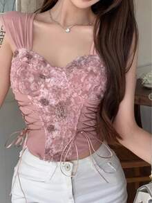 Women Tops - Pink - View 8