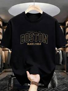 % Cotton The Coolest Grandpa Funny T-Shirt Best Mexican Dad Graphic T-Shirt Crew Neck Casual Short Sleeve Classic Style HCAL O0YT - 摩卡棕 - 查看 1