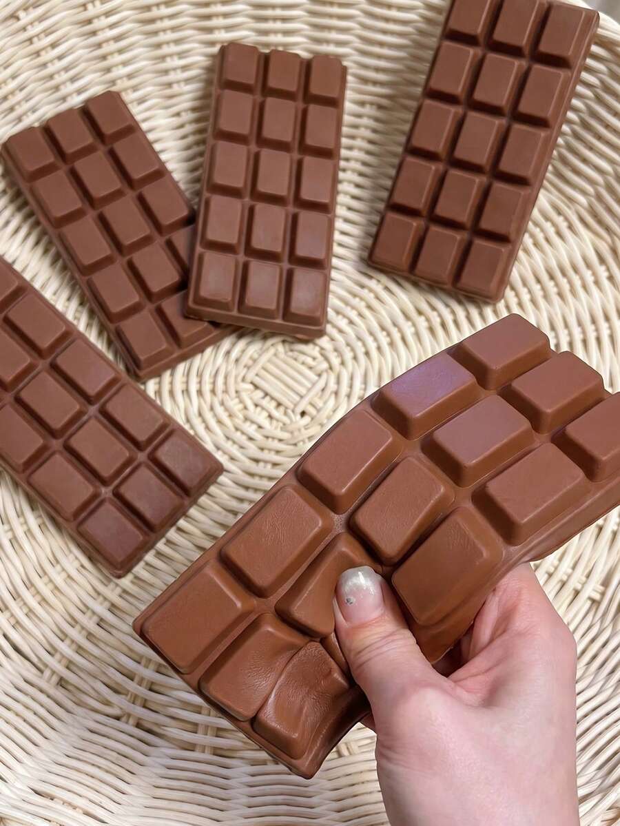 Slow Rebound Chocolate Scented Squeeze -Realistic Food Sensory Stress Relief , Suitable For Adults,TPR Material,Cute Chocolate Collectible,Birthday Party Small Gift And Surprise Gift,Sensory ,Stress Relief , Party Favor Filler