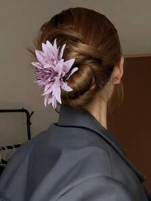 1pc Women New Style Fashion Purple Sea Anemone Hairpin, Beach-Style Side-Part Hair Clip Headpiece Accessory For Hair Decoration,Clips For Hair - Multicolor - View 7