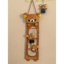 Rilakkuma Easy Bear 壁掛式收納袋，大容量懸掛式收納架，適用於學生宿舍裝飾、雜物收納、門後掛袋，便攜收納必備品 - 查看 2