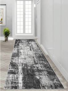Digitally Printed Non-Slip Washable Runner And Area Rug Living Room Carpet, Modern Design | Modern, Scandinavian, Bohemian And Classic Styles | 100% Polyester - Dark Grey - View 6