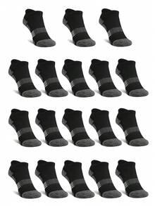3/6/12/18/24/30 paires de chaussettes pour hommes noir blanc gris, chaussettes de sport fines tricotées à la cheville, pour l'extérieur et le fitness, respirantes, séchage rapide, résistantes à l'usure, courtes, chaussettes de bateau pour hommes - Multicolore - Voir 36
