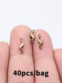 40個 11x3mm 扭轉水滴形連接扣吊飾 DIY手鍊製作項鍊製作珠寶製作手工藝配件 - 扭曲水滴連接件 - 查看 13