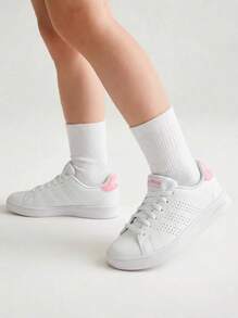 Adidas Advantage Base 2.0 Shoes Kids ID3886 White - Cloud White / Bliss Pink / Core Black - View 1
