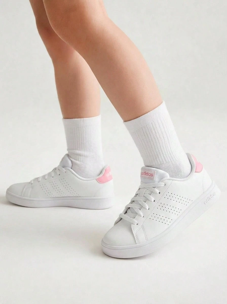Adidas Advantage Base 2.0 Shoes Kids ID3886 White - Cloud White / Bliss Pink / Core Black - View 1