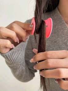 6 buah alat pengeriting rambut untuk penggunaan di rumah, DIY gaya rambut keriting alami yang kreatif, alat penata rambut silikon warna solid, gaya baru untuk semua musim. - MultiWarna - View 10
