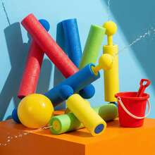 1pc 20.5cm Multicolor EVA Foam Pull-Push Water Blaster, Portable Handheld Water Shooter For Pool Beach Outdoor Water Activity - Multicolor Random - View 9